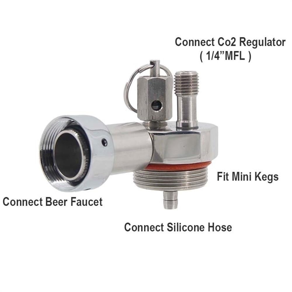 bierbrauset Mini Keg Beer Spear 2/3.6/4L Fässer inkl. 30 cm Silikonschlauch, KEIN Wasserhahn, kein CO2-Regler Heimbrausystem(with Faucet)