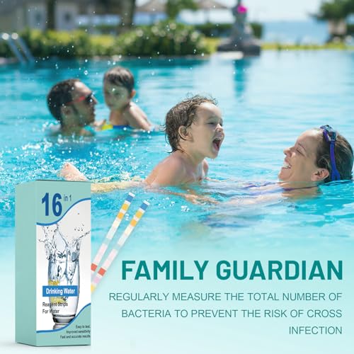 150X16-In-1 Drinking Water Test Kit, Testing Strips For Drinking Water, Home Water Quality Test Kit, Easy, Accurate And Quick Detection, Pool And Spa Strips For Ph, Chlorine - 3