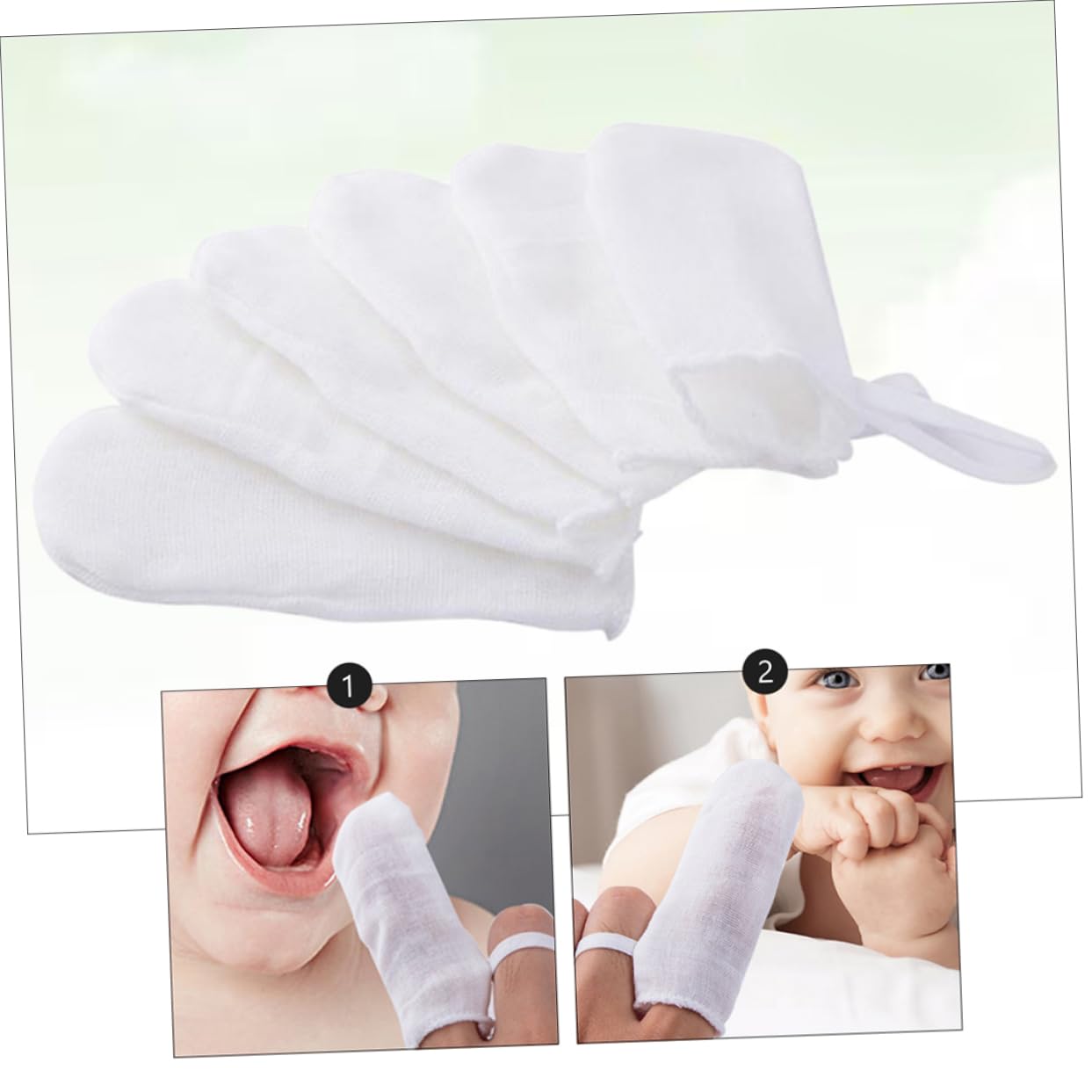 GLEAVI 3sets Spazzolini Finger Garza Per Ragazzo Ragazza Pulizia Orale Sicura e Comfortevole Per Placca e Tartaro Facile Da Usare Con Calda Perfetta Per Gengive Sensibili e Igiene