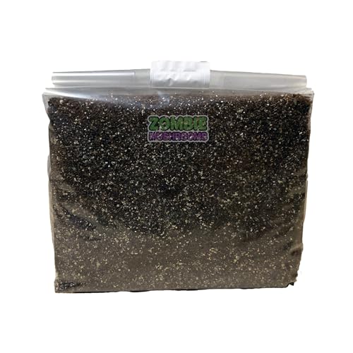 Zombie Mushrooms Hardwood Sawdust Mushroom Substrate Bag, 5lb Mega Bag, Pasturized, Hardwood Pellets, Pre-Hydrated and Ready to Use (Hardwood)