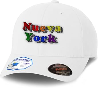 Flexfit Cap for Men & Women Embroidered New York Nueva Ny NYC. Yorker Big Apple Hats Baseball Large XLarge White Design Only