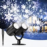 Christmas Snowflake Projector Lights Outdoor Double Head