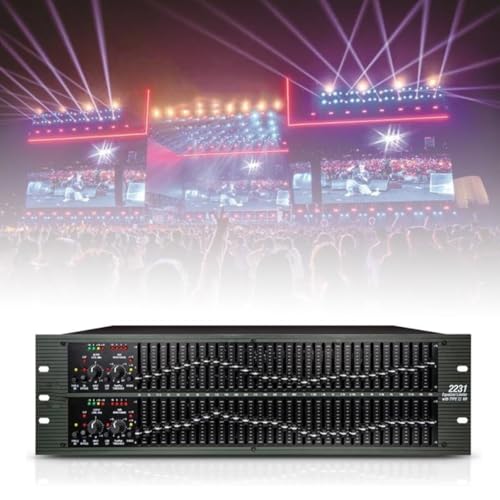 Dual Channel 31-Band Audio Digital EQ Equalizer,Graphic Equalizer,Professional Sound System for Home/DJ Performance/Club/Studio