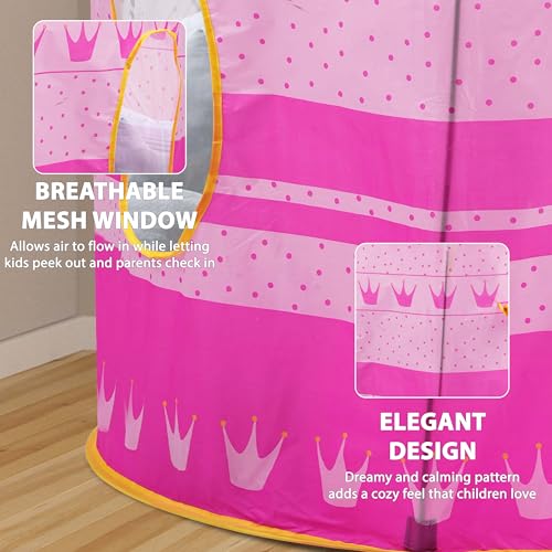 Children Kids Pop Up Wizard Princess Castle Playing Tent Indoor Outdoor Playhouse Fun Toy by Crystals® - Image 5