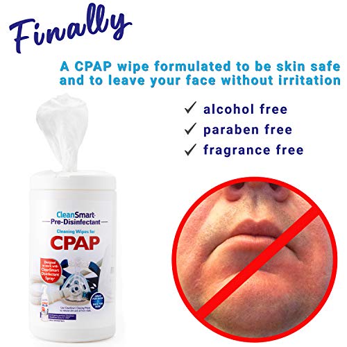 CleanSmart CPAP Cleaning Wipes, Unscented and Formulated to Clean CPAP Mask and Equipment Without Irritating Skin, 75 Count