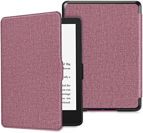 FINTIE Slimshell Case for 6.8" Kindle Paperwhite (11th Generation-2021) and Kindle Paperwhite Signature Edition - Premium Lightweight PU Leather Cover with Auto Sleep/Wake, (Plum)