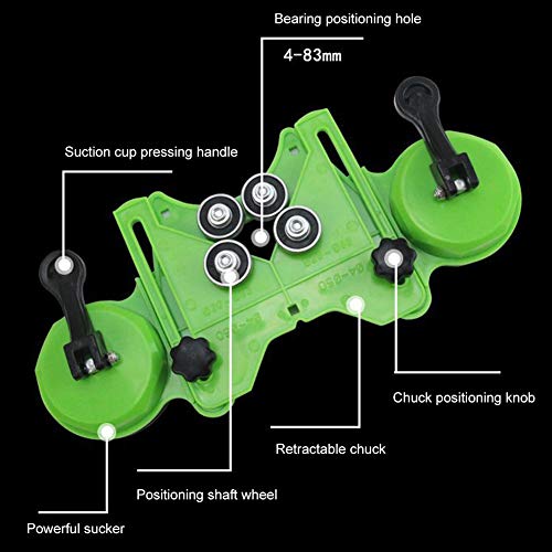 Drill Bit Hole Saw Guide, Adjustable Tile Hole Cutter Centering Locator Holder Jig Fixture for Ceramic,Tile,Glass(Color:Green) by SYCOOVEN - Used condition - Image 6