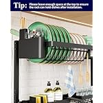 Kitsure Over The Sink Dish Drying Rack - 30.0" to 33.9" x 21.5", Adjustable Sink Drying Rack for Kitchen Sink with Multifunctional Baskets, Black - Image 3