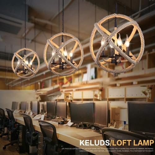 Éclairage d'îlot en fer forgé au design industriel noble de 56 cm - 6