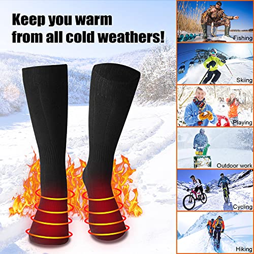 HATMIG Heated Socks with Battery, Electric Foot Warmer, 3 Files, Adjustable Temperature Socks, Heated Socks for Men and Women - Image 8