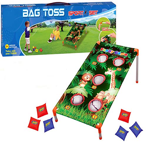 (Animal) - Adorox Bean Bag Toss Game Set Animal Zoo Jungle Theme Parties