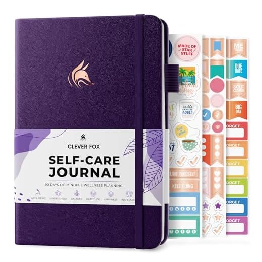 Clever Fox Self-Care Journal – Wellness & Daily Reflection Notebook – Mental Health & Personal Development Journal – Self-Care, Meditation & Mood Journal for Women & Men – A5 Size (Purple)