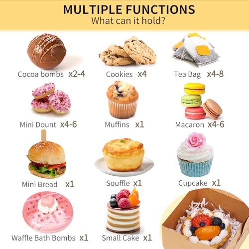 Moretoes 50pcs Cookie Boxes with Window, 4x4x2.5 Inches Brown Bakery Boxes Pastry Container for Small Cookies, Treats and Desserts - Thumbnail 3