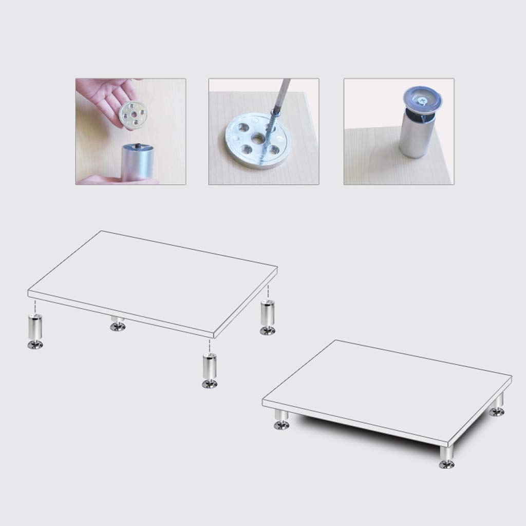 Gambe del Tavolo Piedini per mobili Hardware per Piedi Mobili per TV Piedini per divani Piedini per Piedini per mobili Accessori per mobili Piedini per Letti Confezione da 4, Multi