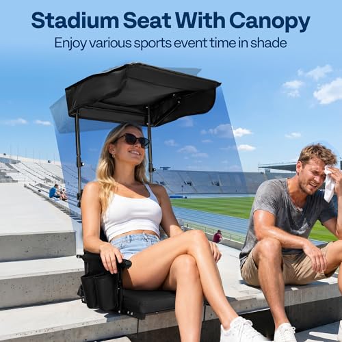 VIVOHOME Stadium Seat with Sunshade