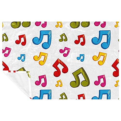 Plaid canapé notes de musique jeté de lit chaud pour camping