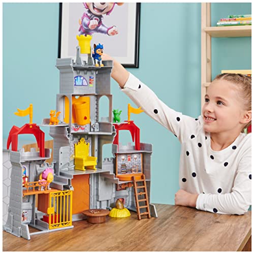 Paw Patrol, Rescue Knights Castle HQ, Escenario transformable de 11 Piezas con Figuras de acción de Chase y del minidragón Draco, Juguetes para niños a Partir de 3 años