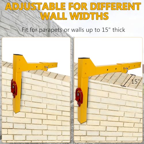 Parapet Adjustable Anchor,Non-Penetrating Roof Anchor,Reusable Parapet Anchor Clamp for Parapet Walls Up to 15"Thick, Lightweight Portable Fall Protection Anchor by LWITDOG - Image 3