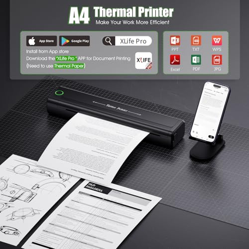 BIOMASER H1 Tattoo Stencil Printer for Tattooing,Wireless Bluetooth Tattoo Printer Machine,Portable Thermal Printer Copier,10 Transfer Papers,Compatible with Smartphone & PC