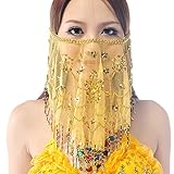 ⭐ Gelegenheit: Schöner und bezaubernder Bauchtanzgesichtsschleier, verwendbar für lateinischen Tanz, Bauchtanz, Leistung, Stadium, Cocktail, Musikfestivals, Karneval, etc.