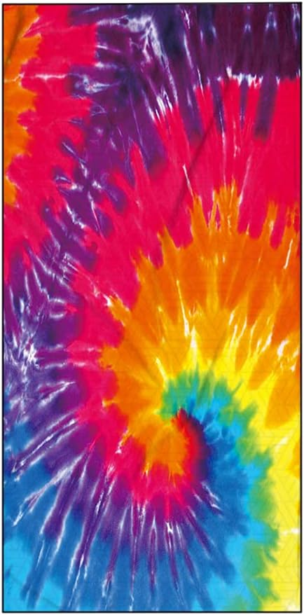Microfiber Beach Towel Tie Dye Beach Towel Quick Dry Super Absorbent Towels for Travel Pool Swimming Bath Camping Yoga Hippie Colors Printed Colourful Rainbow Swim Towel 31.5" x 63" (Tie dye 01)