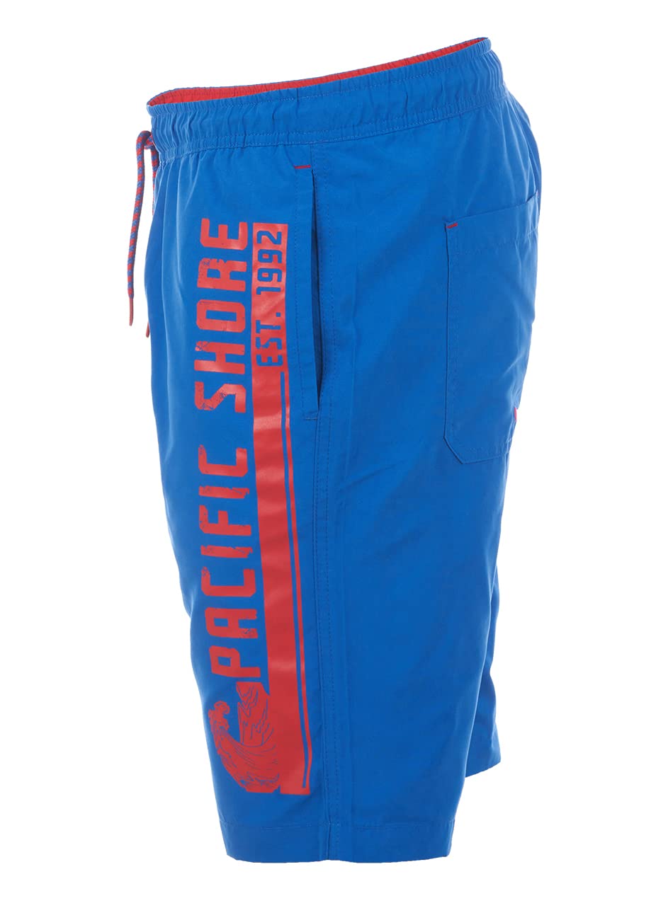 riverso RIVJannik - Costume da bagno da uomo, vestibilità regolare, pantaloncini da nuoto, pantaloncini corti con stampa, elastico in vita, nero, blu, rosso, verde, arancione, S, M, L, XL, XXL, 3XL,
