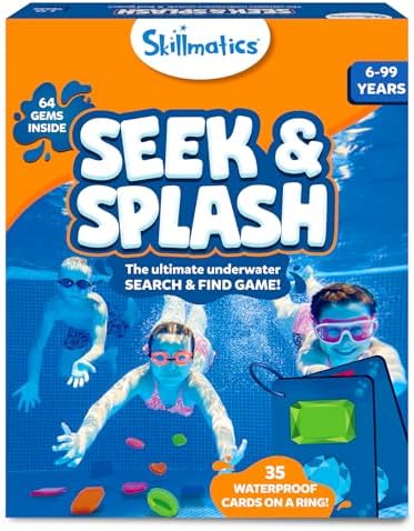 Skillmatics Seek & Splash, Pool Toys, Gem Hunt Diving Game, Gift for Kids