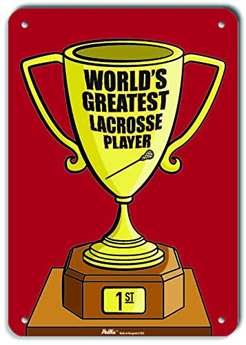 Trophée Lacrosse cadeau idéal joueur de crosse plaque aluminium