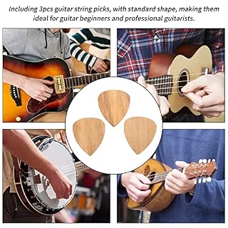 Weikeya Médiators pour Guitare Acoustique, 3 médiators en Bois de Guitare de Forme Standard résistants à l’usure pour Instruments à Cordes - Les Beatles, Paul McCartney, John Lennon, RIngo Starr, George Harrison Weikeya Médiators pour Guitare Acoustique, 3 médiators en Bois de Guitare de Forme Standard résistants à l'usure pour Instruments à Cordes – Image 2