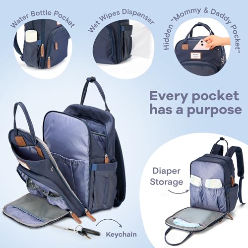 image for RUVALINO Diaper Bag Backpack, Multifunction Travel Back Pack Maternity