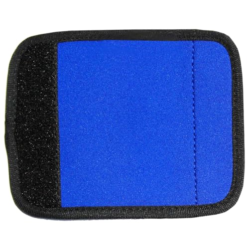 Image of Neoprene Luggage Handle Wrap Fluorescent Colors Luggage Identifiers (Blue)