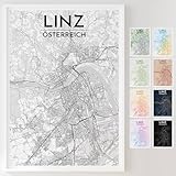 Mapdify Linz personalisiertes Stadtposter, dein 