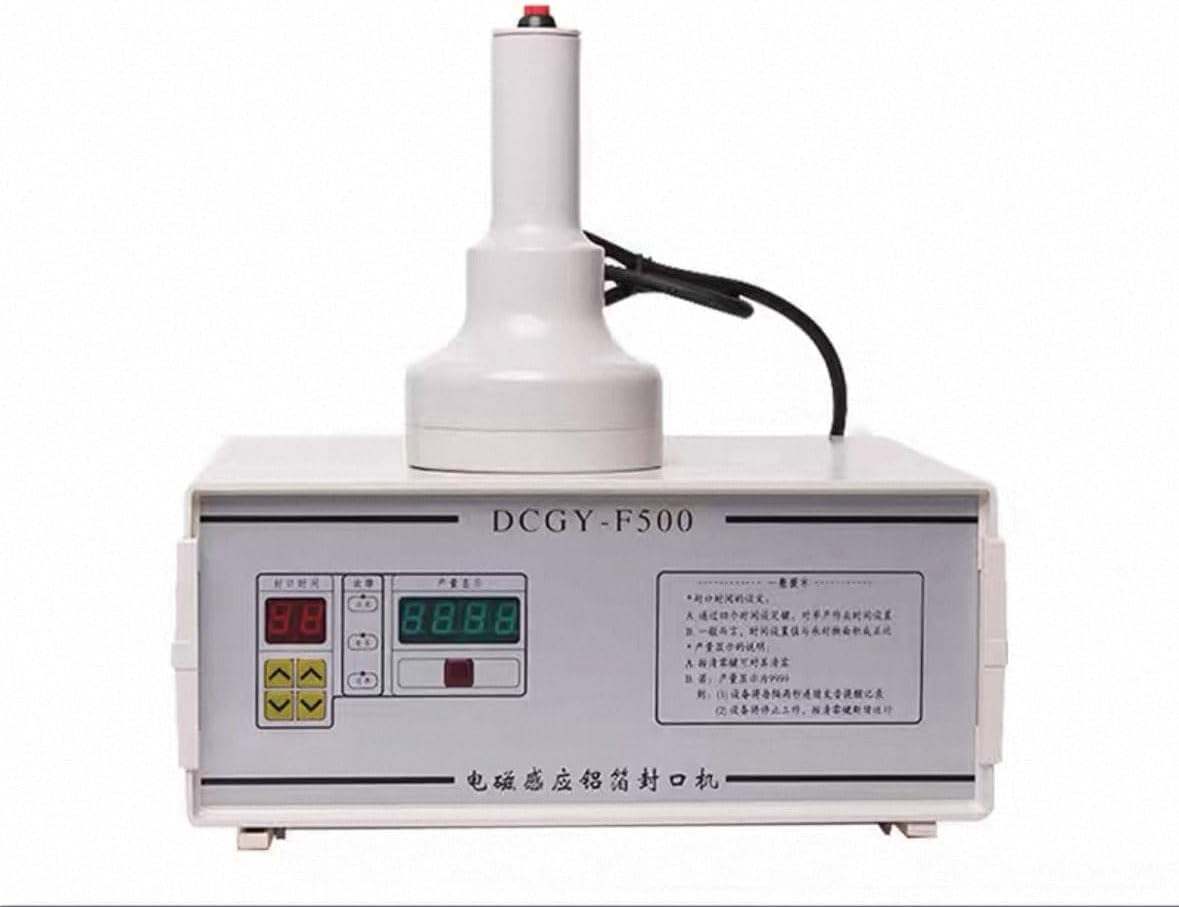 Selladora De Inducción Portátil, Máquina Selladora De Botellas De Aluminio, Selladora Electromagnética De Tapas De 15-50 Mm Y 600 W Con Contador Digital Y Función De Memoria Para Botellas De