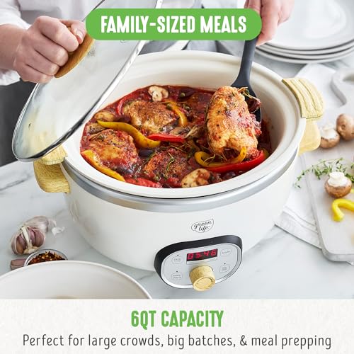 GreenLife-6-Quart-Ceramic-Slow-Cooker-PFAS-Free-Programmable-Removable-Healthy-Nonstick-Pot-for-Family-Meals-Sear-on-Stovetop-Keep-Warm-Digital-Timer-Dishwasher-Safe-Glass-Lid-Crock-Cream GreenLife 6 Quart Ceramic Slow Cooker PFAS Free Programmable Removable Healthy Nonstick Pot for Family Meals Sear on Stovetop Keep Warm Digital Timer Dishwasher Safe Glass Lid Crock Cream