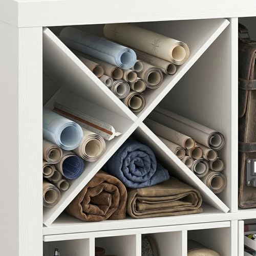 Mikkagu X-Shelf Cube Insert, Cube Organizer Fits into Triple Thick Cubes, IKEA Kallax, for Organizers and Storage, White