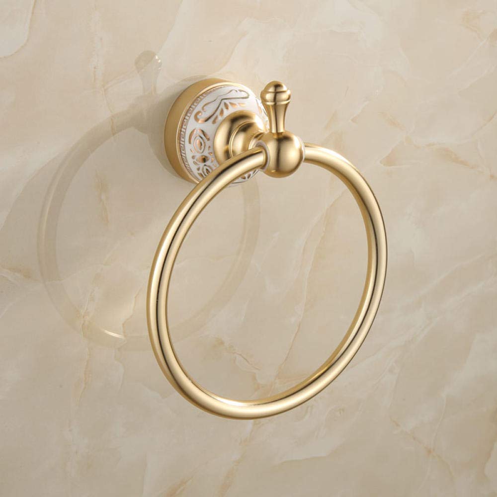 Portasciugamani Anello Spazio Alluminio Giada Naturale Ciondolo Hardware da Parete Rotondo da Parete 14,5 cm