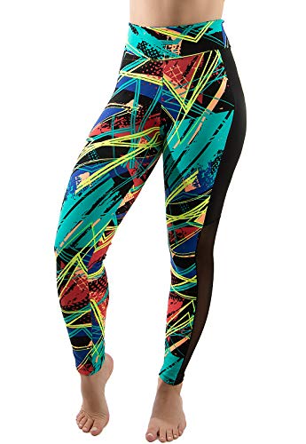 Calça Legging Cores Fitness Com Tela Suplex Academia (Verde, G)