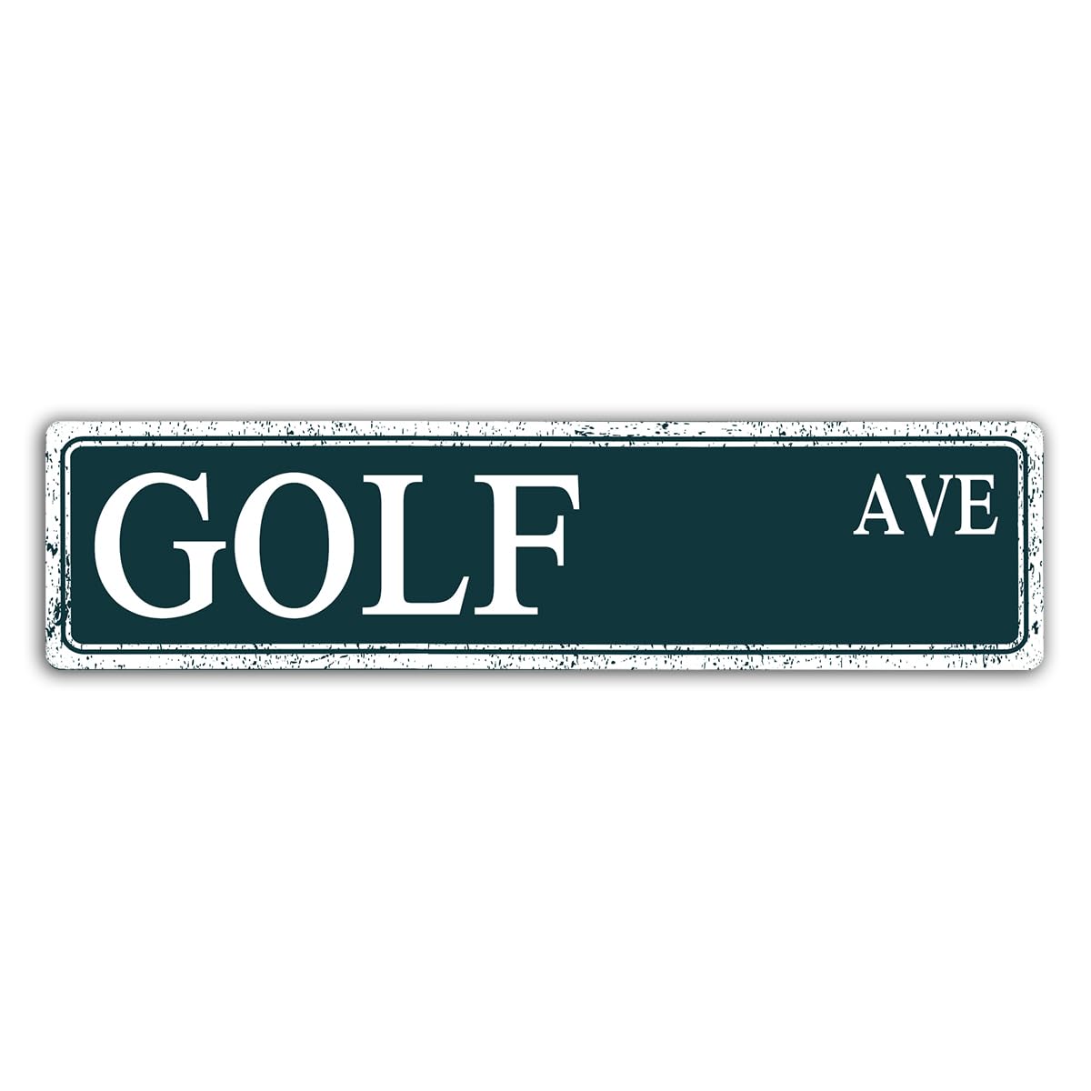 peiyeety Vintage Metal Tin Sign Decorative Wall Art Golf Ave Themed Street Sign, Rustic Style, Durable Waterproof Rustproof, For Home, Sports Decor, Course, Easy To Mount, 4x16 Inch