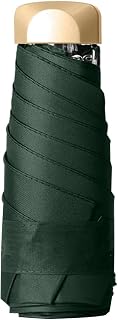 paraply, Kompakt, lätt och bärbar resemodell, vindtät solskydd, ultraviolett 99%(Dark Green)