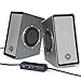 Price comparison product image GOgroove PC Computer USB Powered Speakers with 3.5mm AUX Input SonaVERSE O2-2.0 Channel Dual Passive Bass Woofers, Built-in Volume Dial, Sleek Compact Design Ideal for Desktops and Laptops - Grey