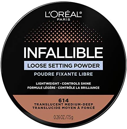 L'Oreal Paris Infallible Tinted Loose Setting Powders, Matte Finish, Lightweight, No White Cast, 2 Shades From Light To Deep, Translucent Light-medium, 0.26 Oz