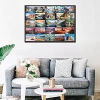 Landschaft 1000 Stück Puzzles für Erwachsene Kinder für herausfordernde Familie Aktivität Spiele Bunte Berge DIY Puzzle für Home Decor Geschenke Verschiedene Landschaften 27 x 20 Zoll – Ansicht 3