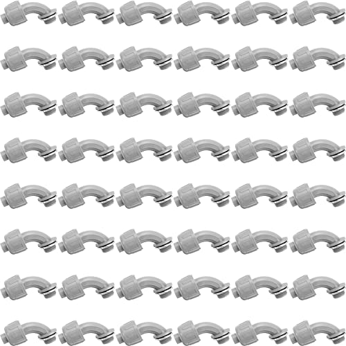 Liquid Tight Connector Flexible Non Metallic Electrical Conduit Connector Fitting 90 Degree Electrical PVC Conduit Fittings for Home Kitchen Bathroom Tube Tool Supplies (48 Pieces, 3/4 Inch)