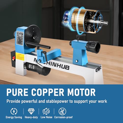 image for MECHINHUB Mini Benchtop Wood Lathe, 8