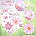 Dinifee 12 Sheets Daisy Stickers 147 Pcs Daisy Flower Car Decals Vinyl Self Adhesive Retro Flower Car Stickers Cling for Bumper Window Laptop Scratch Cover Wall Mirror Truck Decoration(Cute Style)