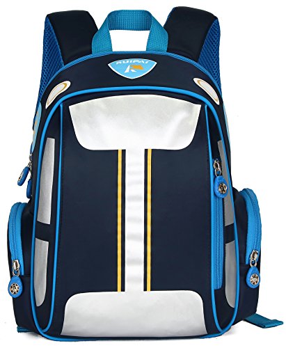 ArcEnCiel Car Backpack for Boys Toddler Bags Kids Bookbag (Blue)