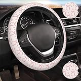 Pink Bow Steering Wheel Cover Cute Car Accessories