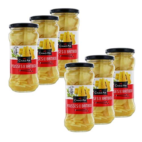 Lot 6x Pousses de bambou Chao’an 180g – Format famille – Ingrédient asiatique pour cuisine wok et salades