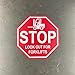 Stop Look Out for Forklifts” – 18in Durable Floor Sign by Graphical Warehouse - Vibrant Colors - Safety and Security Signage. Red Octagon.