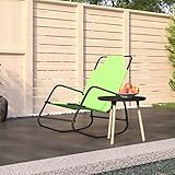 Qnhdfrt Schaukelliege aus pulverbeschichtetem Stahl und atmungsaktivem Mesh-Textilene in Grün -...